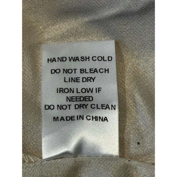 Origami boho lace sleeve pull over dress Nylon/spandex  Xl beige Cotagecore - Picture 12 of 13